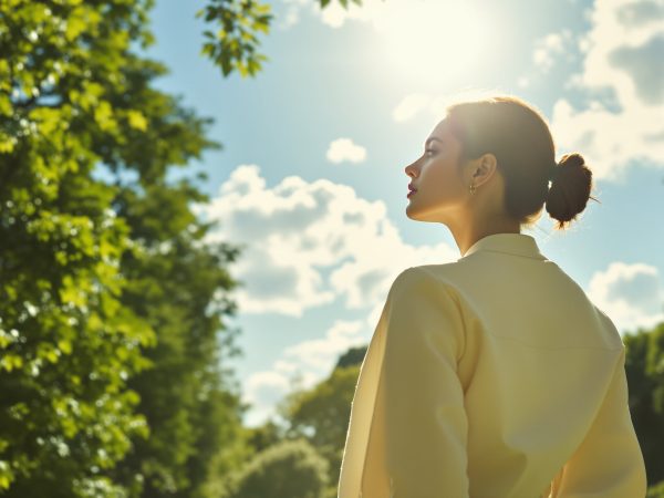 Élégance mature en plein air
