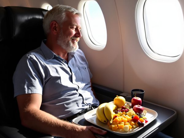 passager_avion_encas_sain