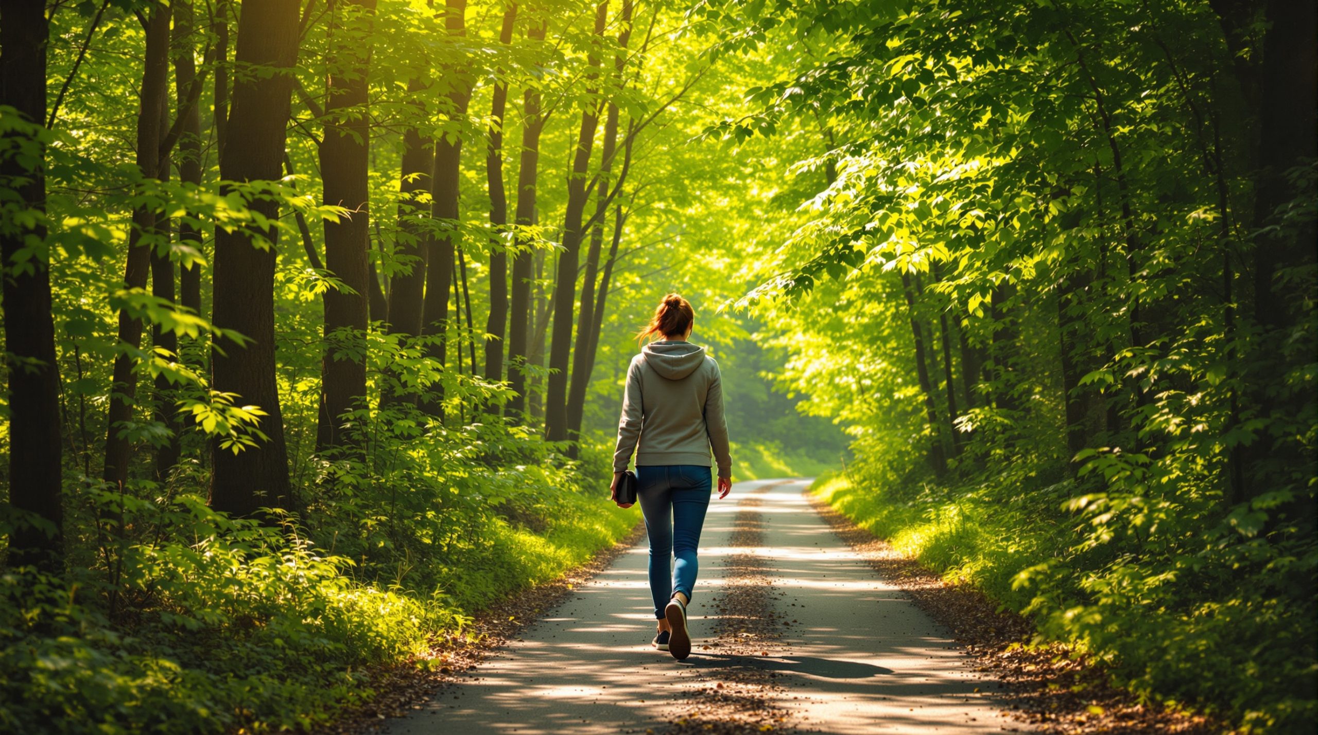 Promenade apaisante en forêt