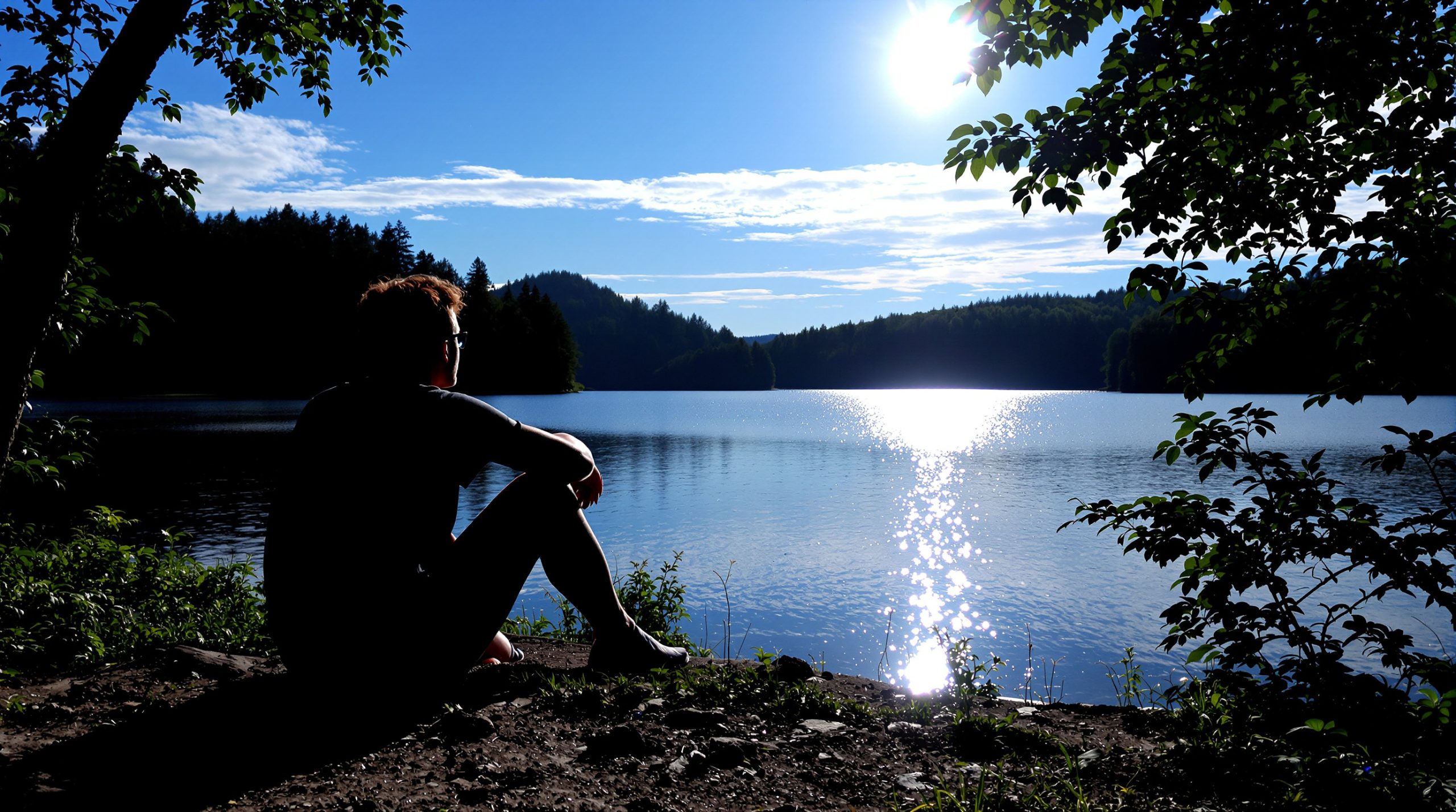 Réflexion au bord du lac