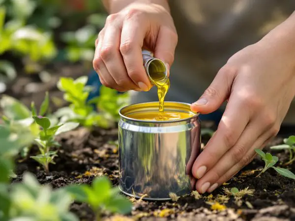 Astuce piège huile jardin