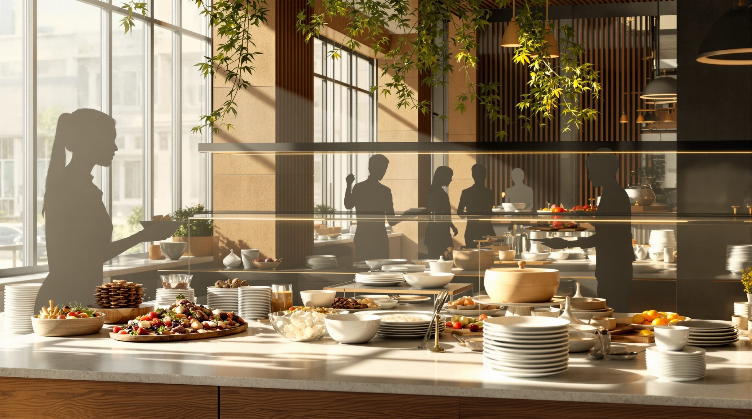 Formules à volonté : l’hémorragie silencieuse qui mine les profits des restaurants buffet_restaurant_distributeur_sucre_silhouettes