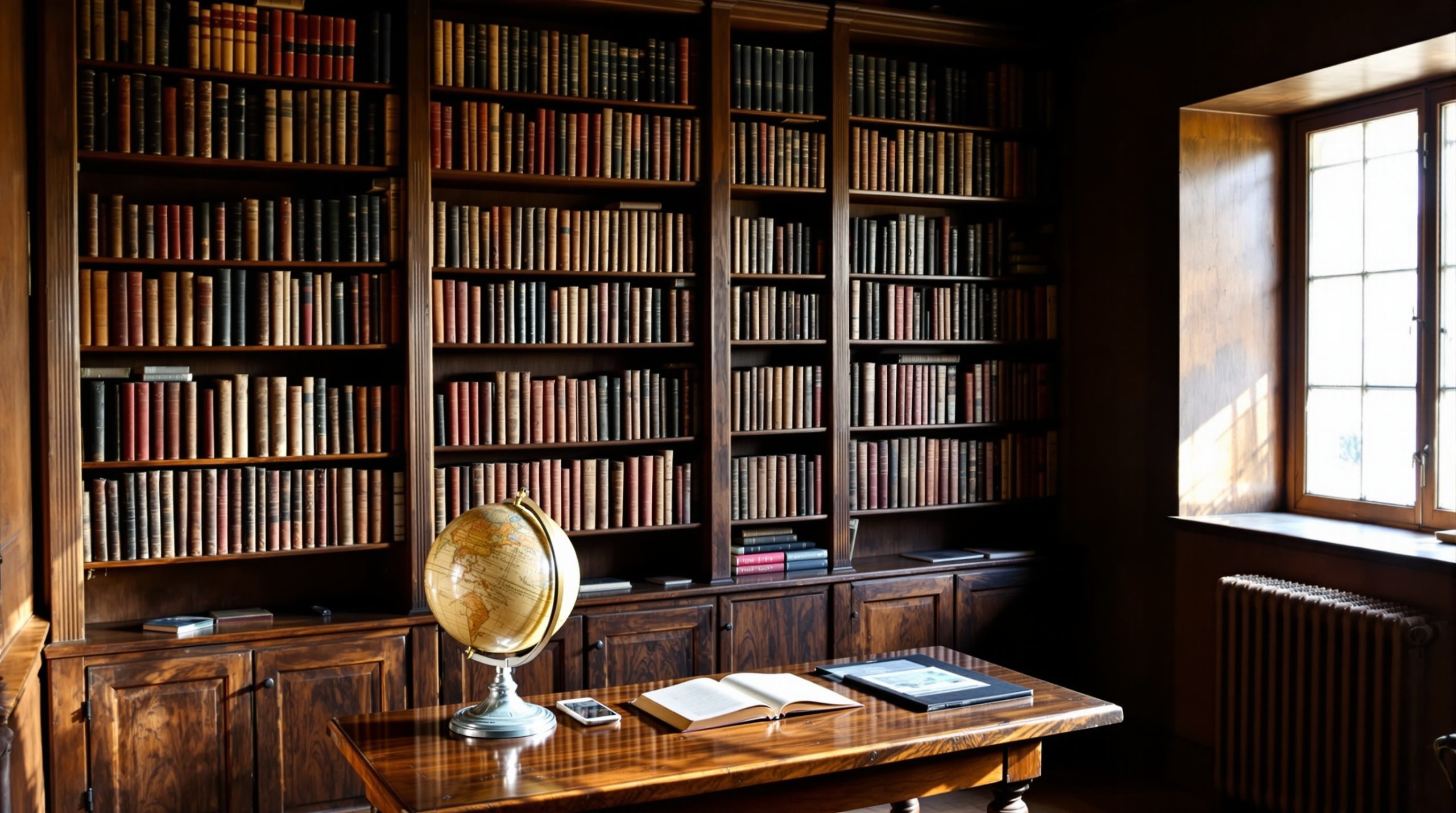 Bibliothèque et globe
