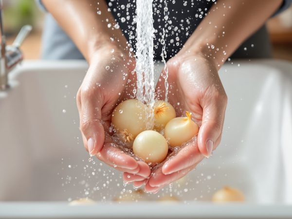Lavage Oignons Propreté