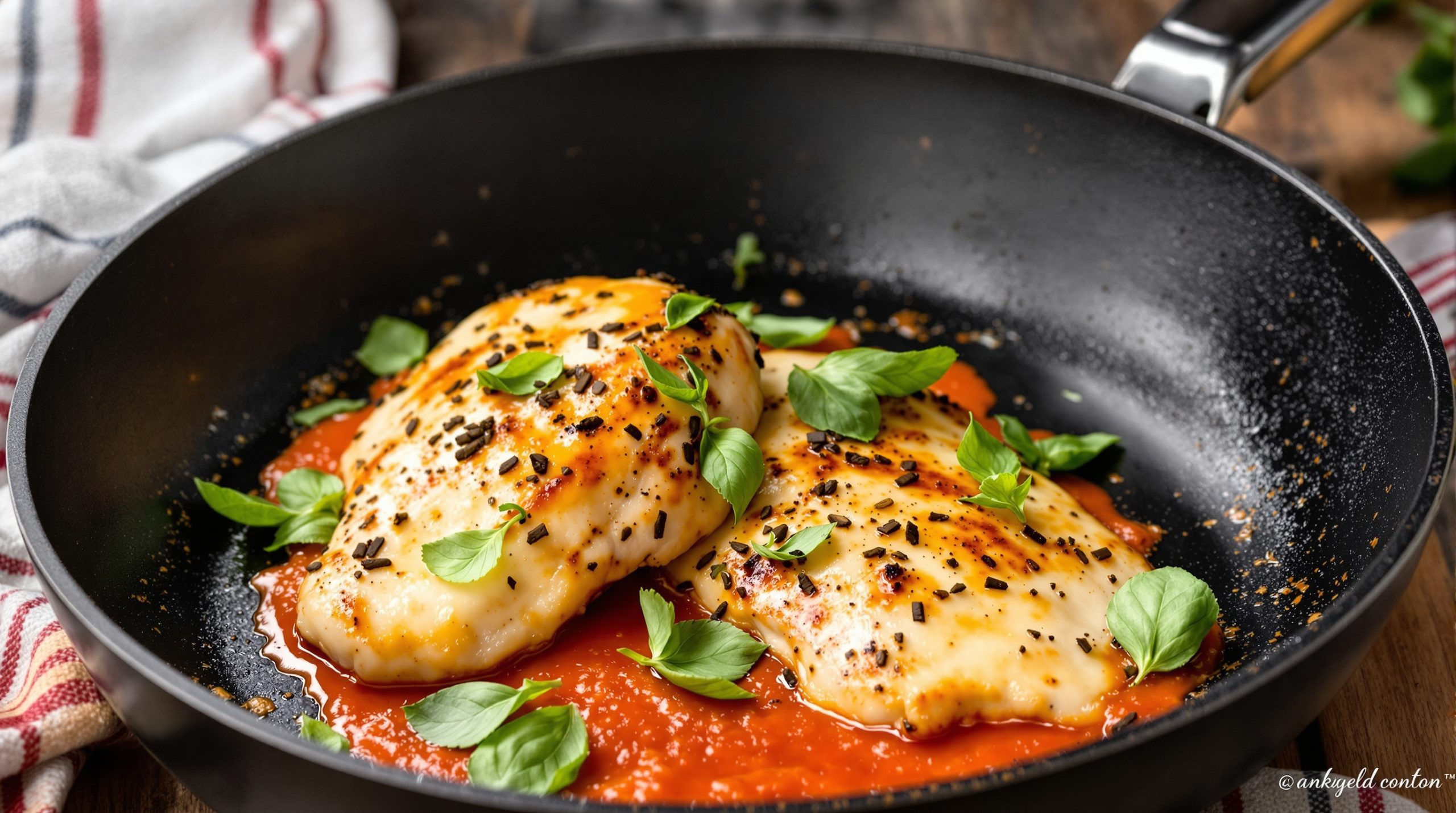 poêle-poulet-sauce