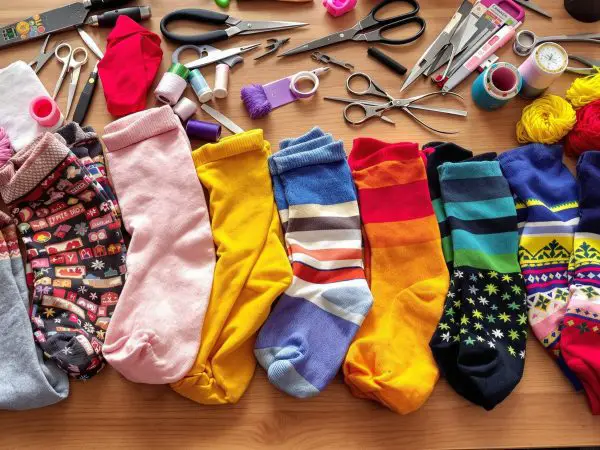 Atelier de recyclage de chaussettes