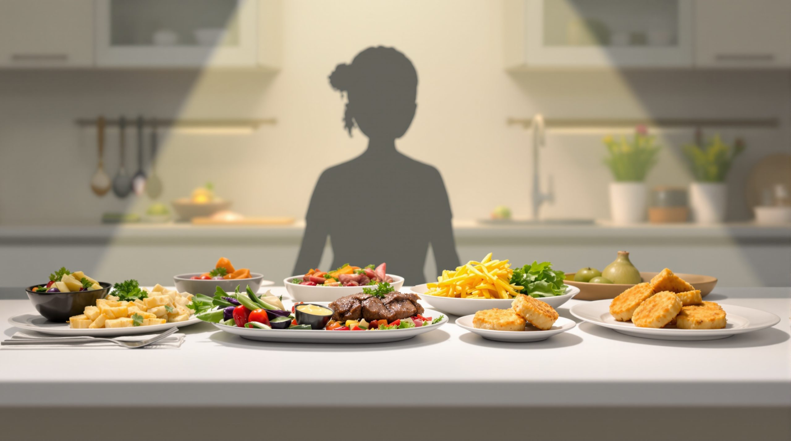 Repas équilibré en cuisine moderne
